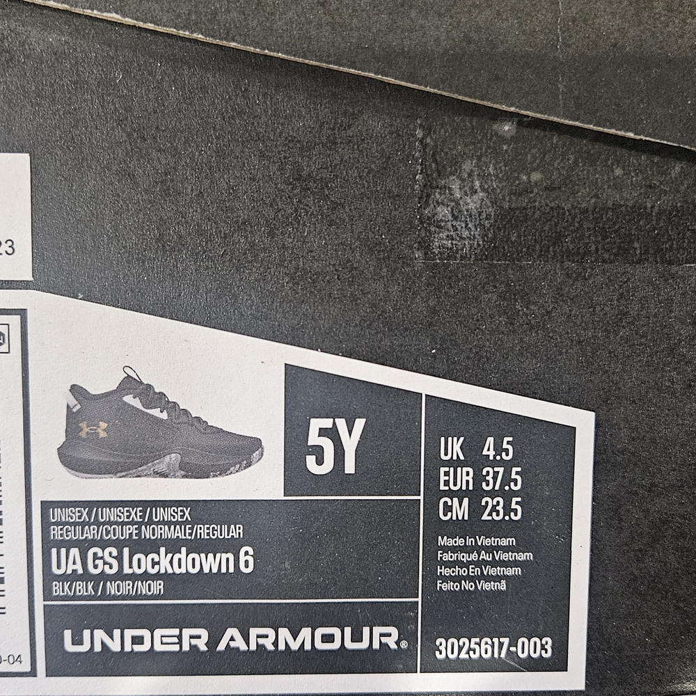 ​Under Armour UA Jet Basketball Shoes Black White Gold - Picture 6 of 7